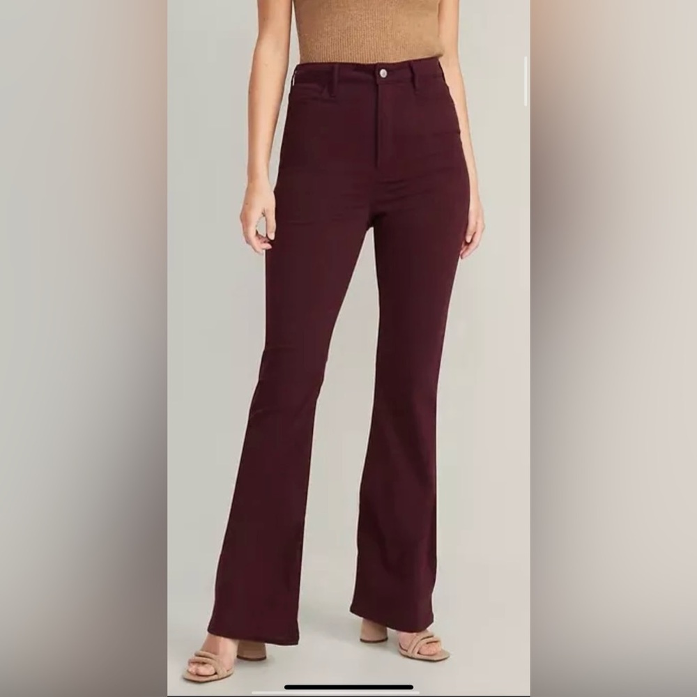 Old Navy Raisin Arizona Higher High-Waisted Pop-Color Flare Jeans Size 10